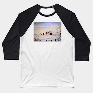 Oast Houses in the Winter Baseball T-Shirt